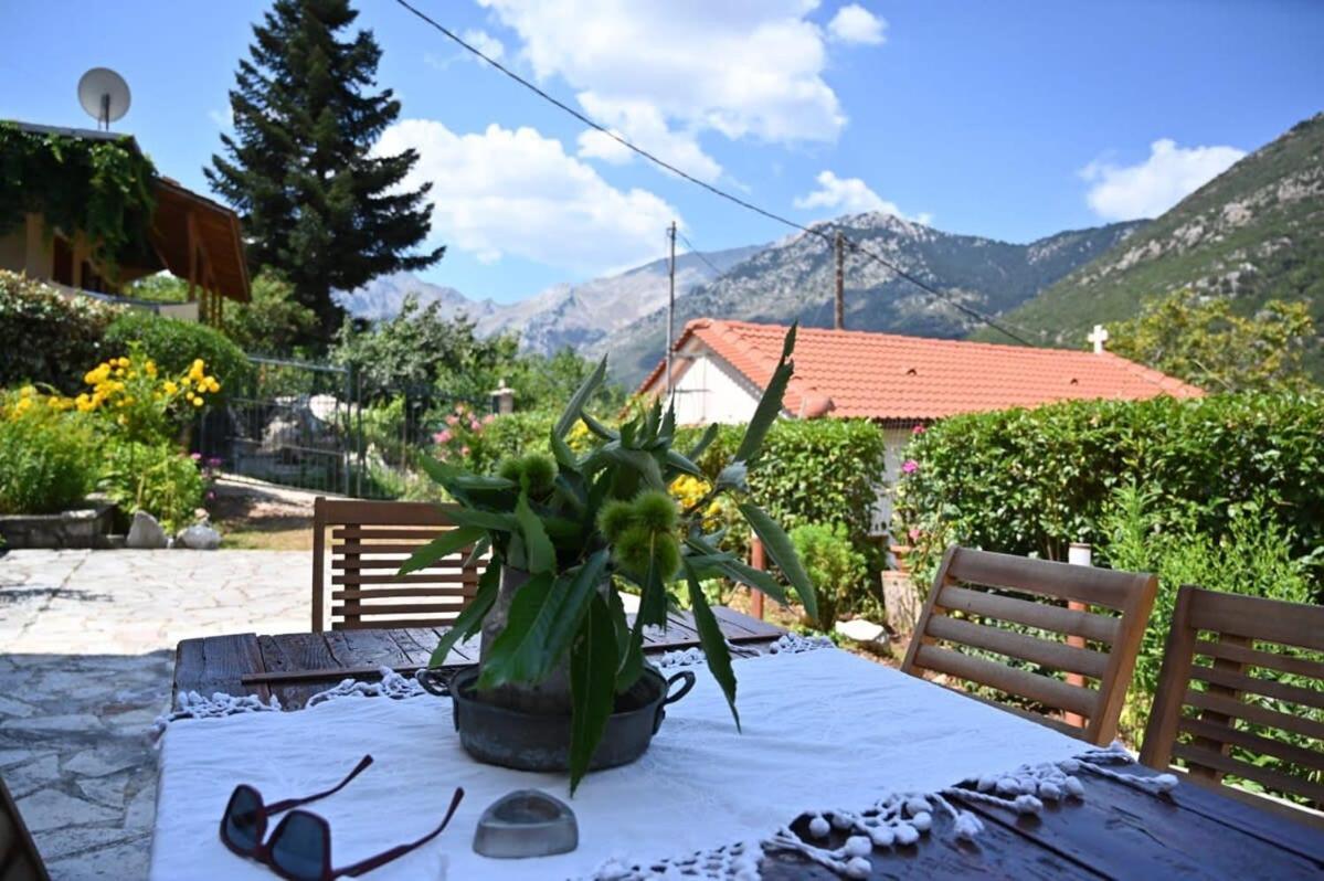 Kalavrita Winter Retreat - Homely Spacious Chalet Áno Vlasía Bagian luar foto